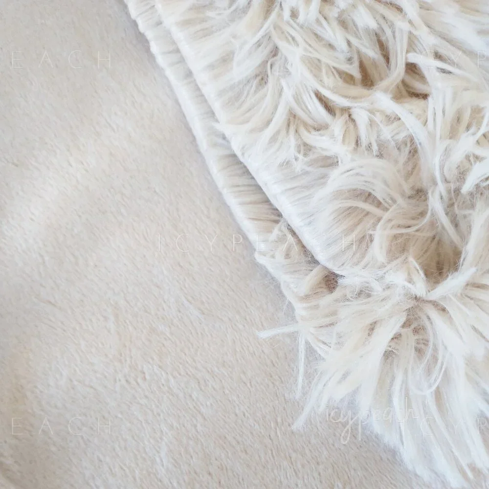 NordECO Home Luxury Throw Pillow Covers 2 Pack18”x18” Beige Faux Fur Fleece